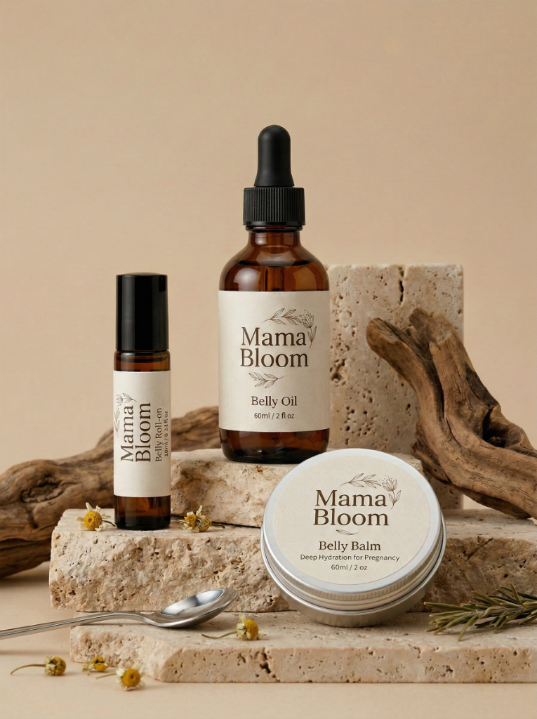 Mama Bloom Collection — Belly Oil + Belly Balm + Belly Roll-on