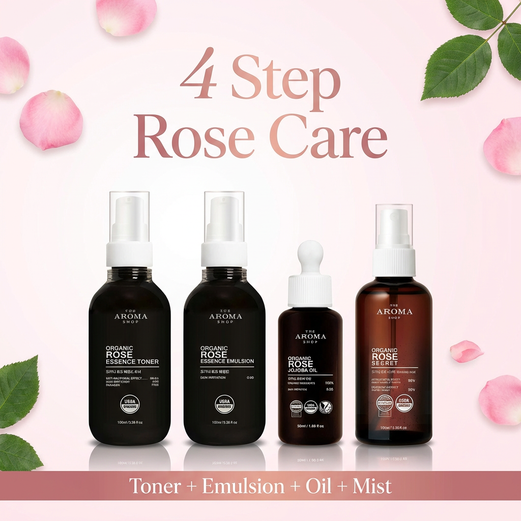 Rose Essence 4 Step Rose Care — Toner + Emulsion + Oil + Mist